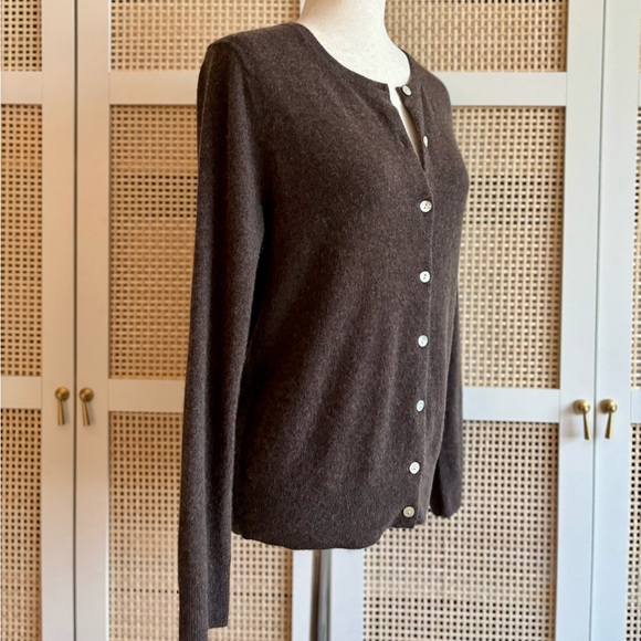 Quince 100% Mongolian Cashmere Cardigan – Truffle Brown (Size M) - Picture 2 of 15